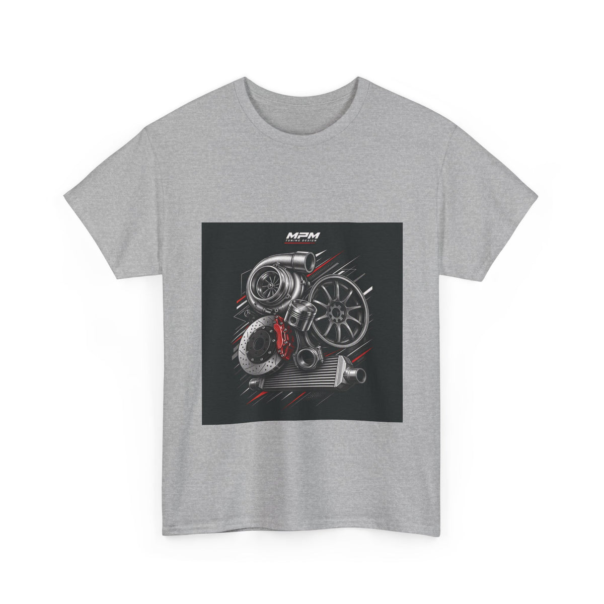 Turbo Engine Parts T-Shirt — Automotive Mechanics Racing Graphic Tee | MPM Tuning Design