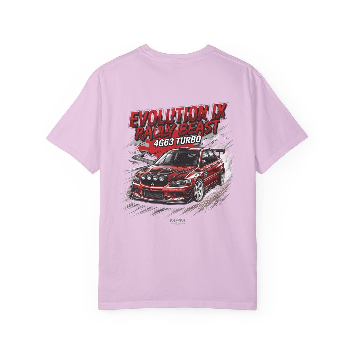 Mitsubishi Evolution IX Rally Beast T-Shirt — 4G63 Turbo JDM Graphic Tee | MPM Tuning Design