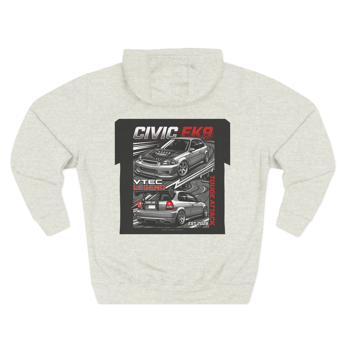 Honda Civic EK9 VTEC Legend Hoodie — JDM Racing Car Graphic Fleece | MPM Tuning Design