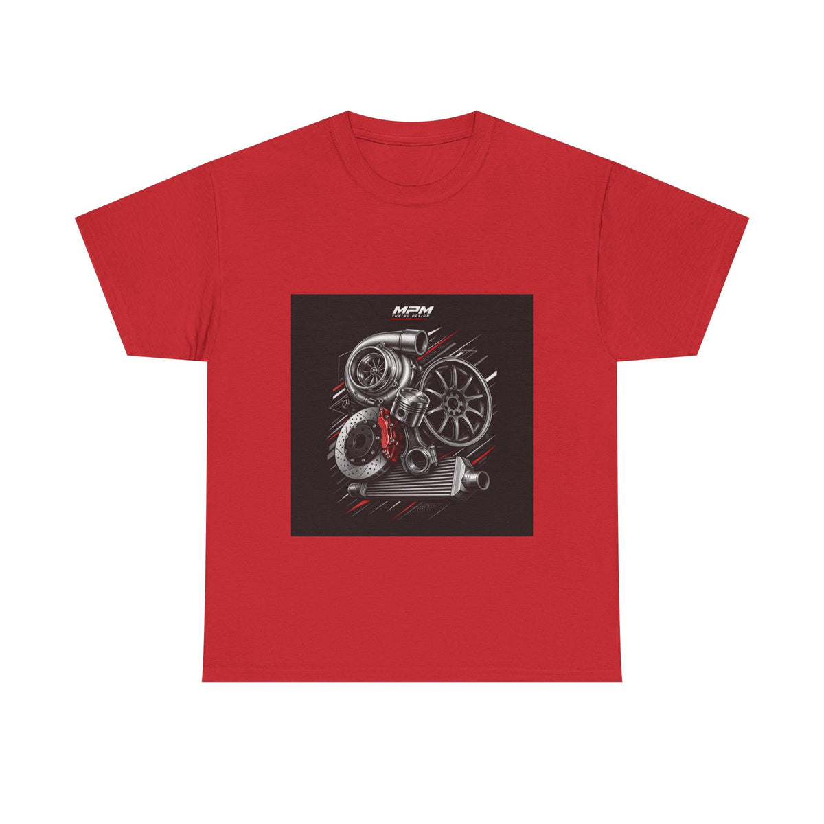 Turbo Engine Parts T-Shirt — Automotive Mechanics Racing Graphic Tee | MPM Tuning Design