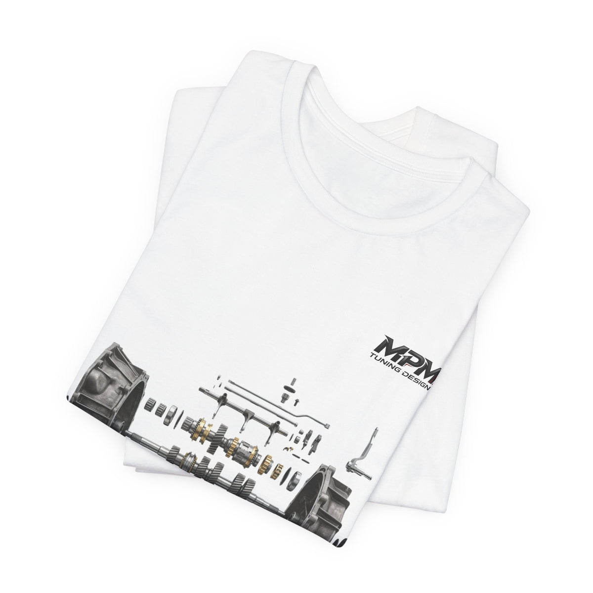 Engine Blueprint Graphic Tee — Mechanical Schematic T-Shirt | MPM Tuning Design