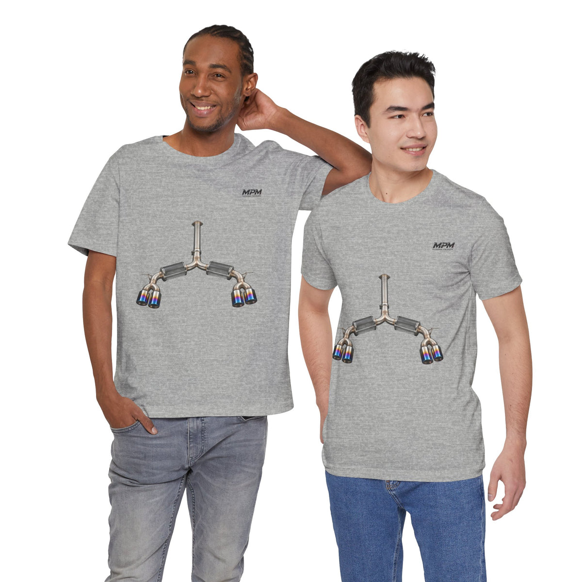 Exhaust Tip Graphic Tee — Quad Burnt Tip Muffler T-Shirt | MPM Tuning Design