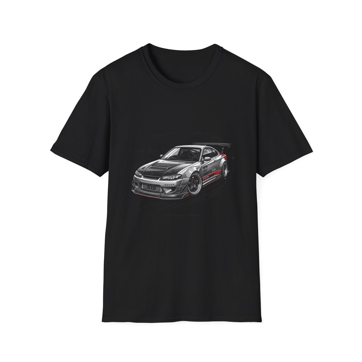 Car Drift T-Shirt — Black Sports Coupe Illustration Tee | MPM Tuning Design