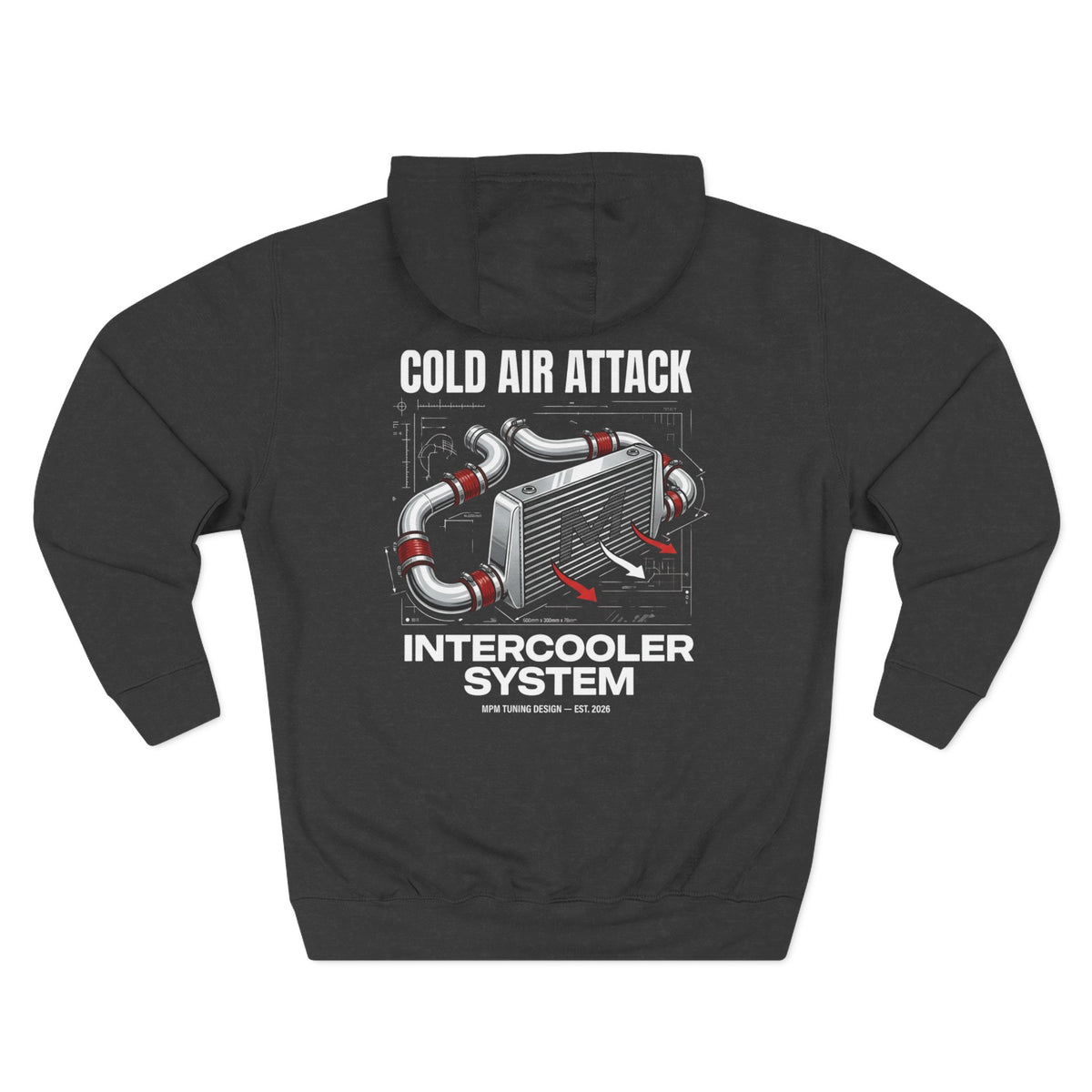 Cold Air Attack Hoodie — Intercooler Graphic JDM Fleece | MPM Tuning Design