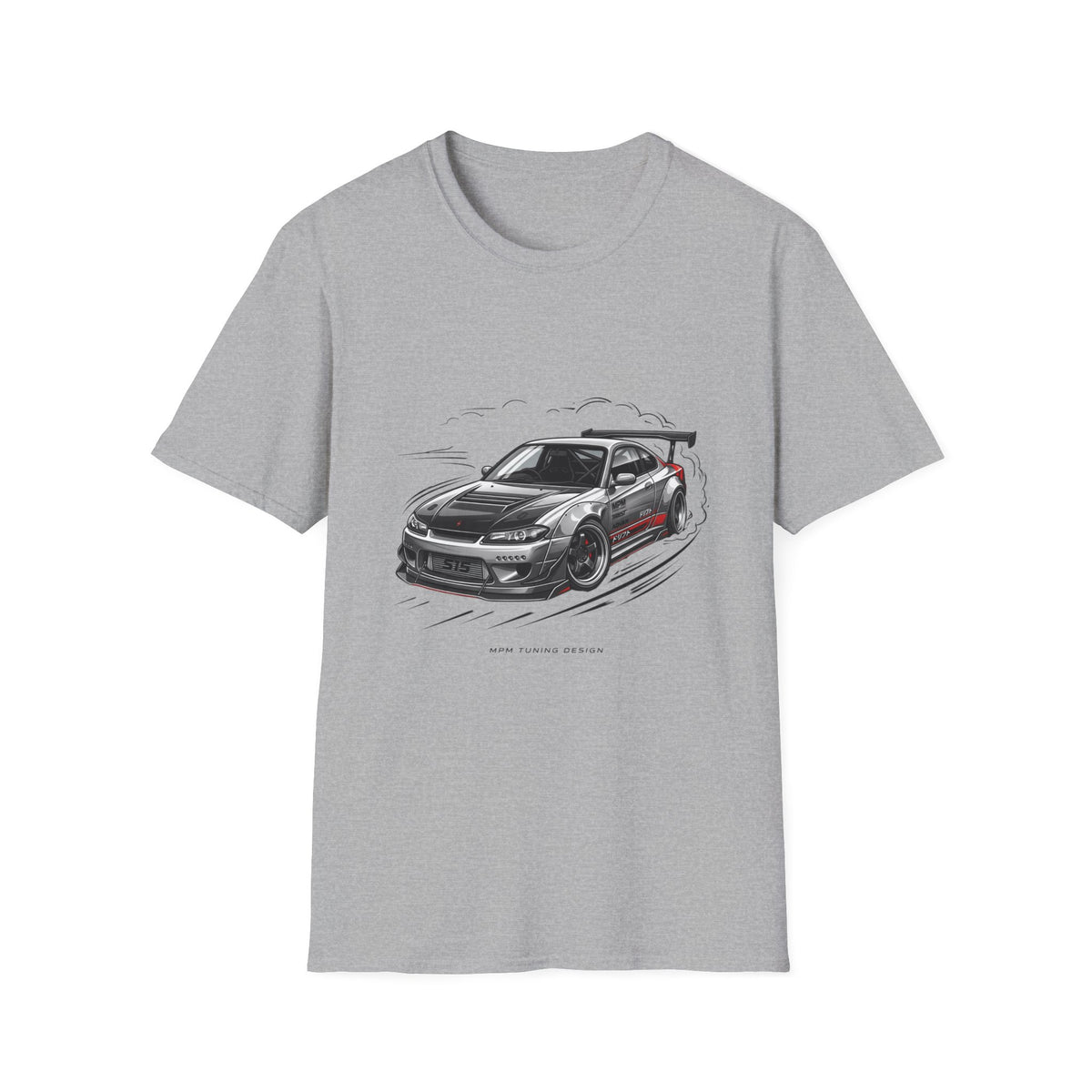 Car Drift T-Shirt — Black Sports Coupe Illustration Tee | MPM Tuning Design