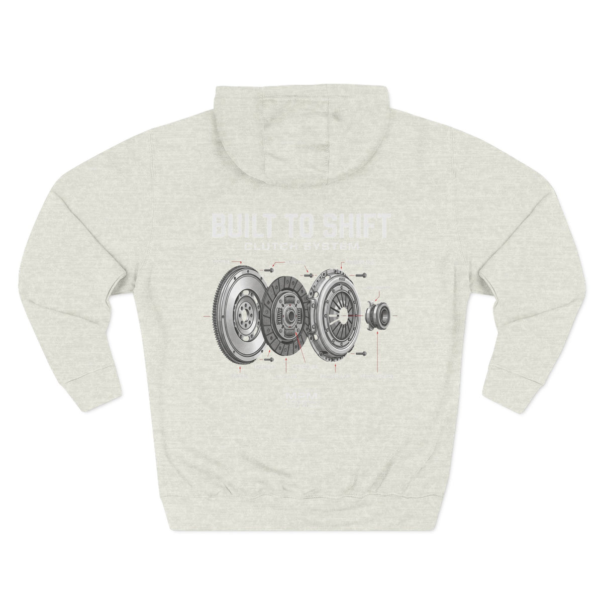 Built to Shift Hoodie — Clutch & Flywheel Mechanic Graphic | MPM Tuning Design
