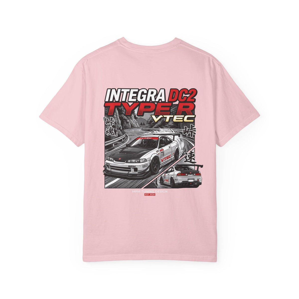 Honda Integra DC2 Type R VTEC Racing T-Shirt — JDM Car Graphic Tee | MPM Tuning Design