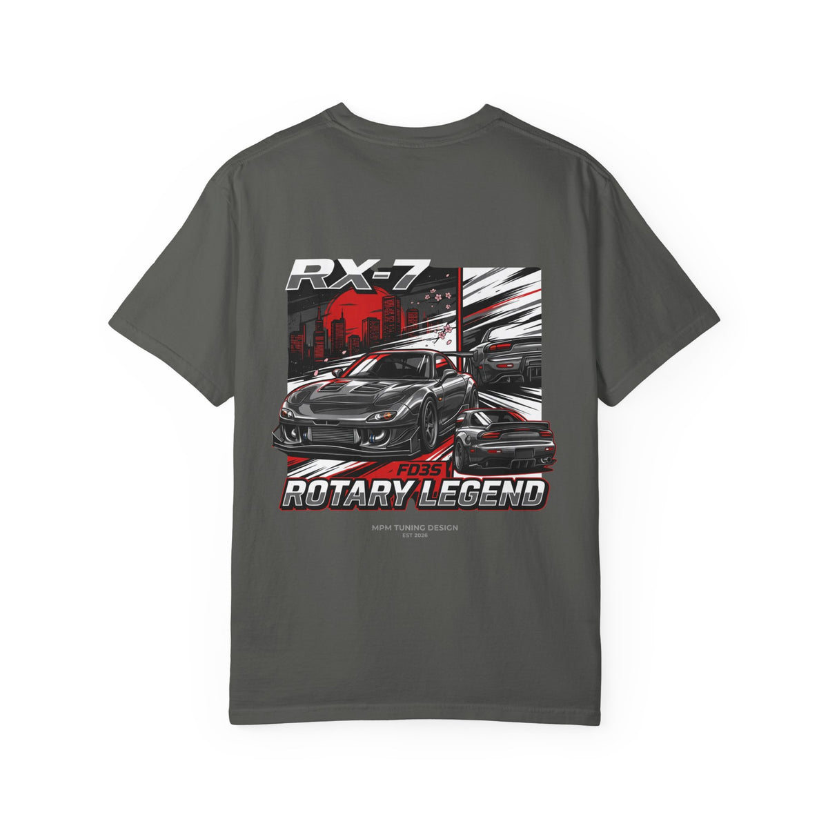 Mazda RX-7 Rotary Legend T-Shirt — JDM Sport Car Graphic Tee | MPM Tuning Design