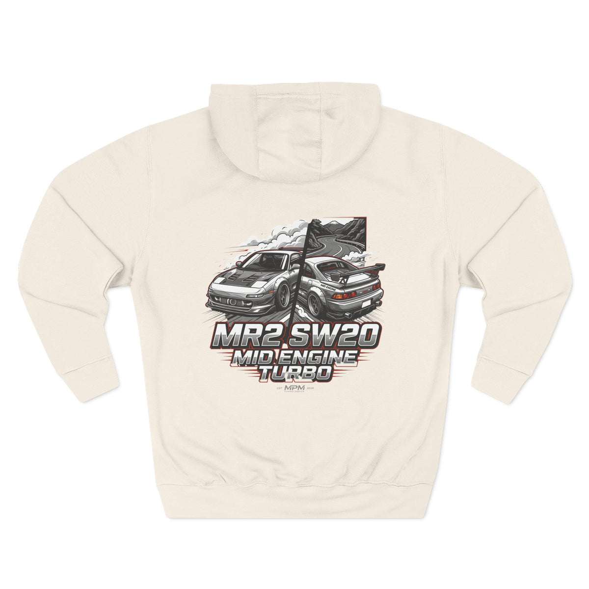 Toyota MR2 SW20 Mid-Engine Turbo Hoodie — Racing Graphic Fleece | MPM Tuning Design