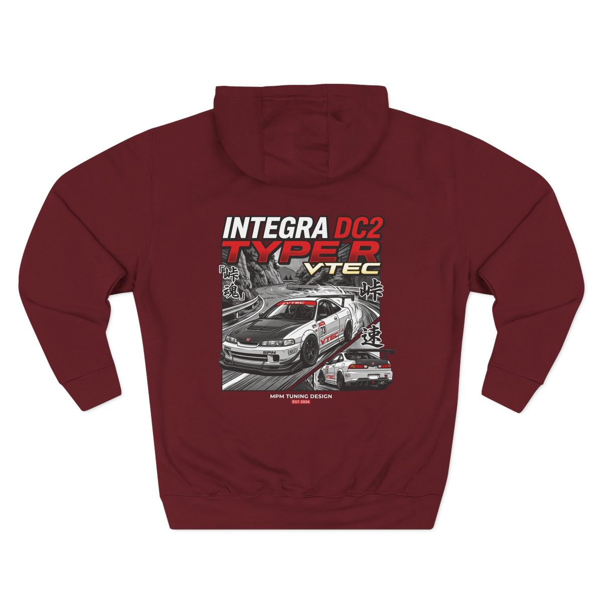 Honda Integra DC2 Type R VTEC Hoodie — Racing Graphic Fleece | MPM Tuning Design