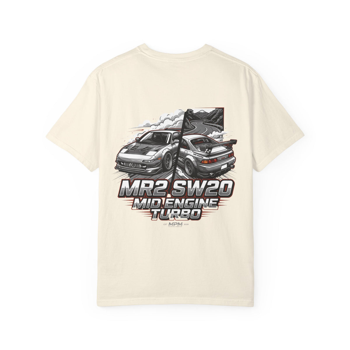 Toyota MR2 SW20 Mid-Engine Turbo T-Shirt — JDM Racing Graphic Tee | MPM Tuning Design