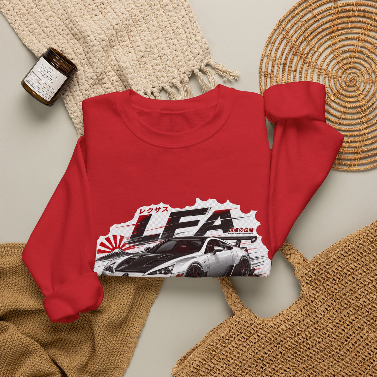 JDM Racing Car Crewneck Sweatshirt — LEA Sports Car Graphic | MPM Tuning Design