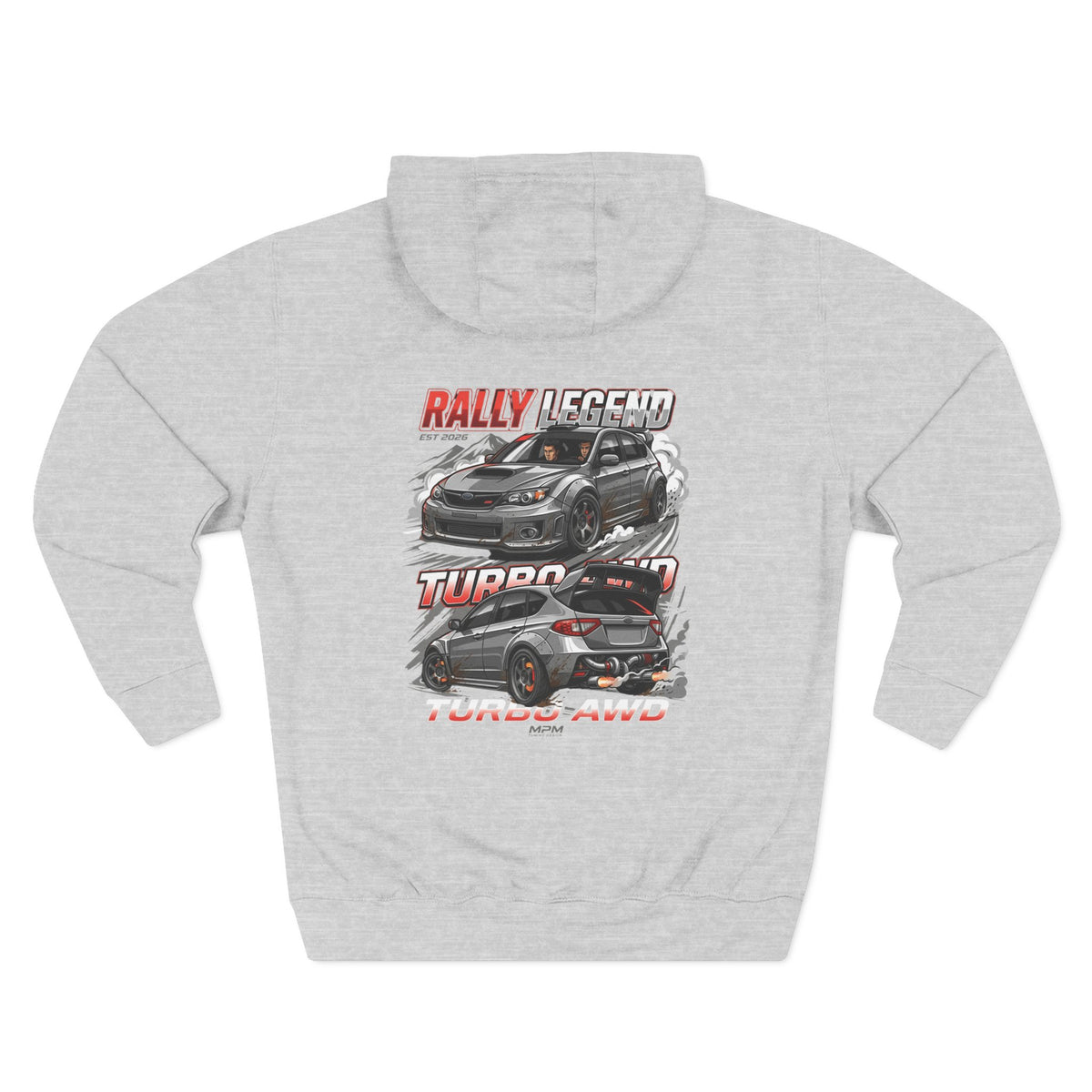 Rally Turbo Hoodie — Racing Car Graphic Fleece Pullover | MPM Tuning Design