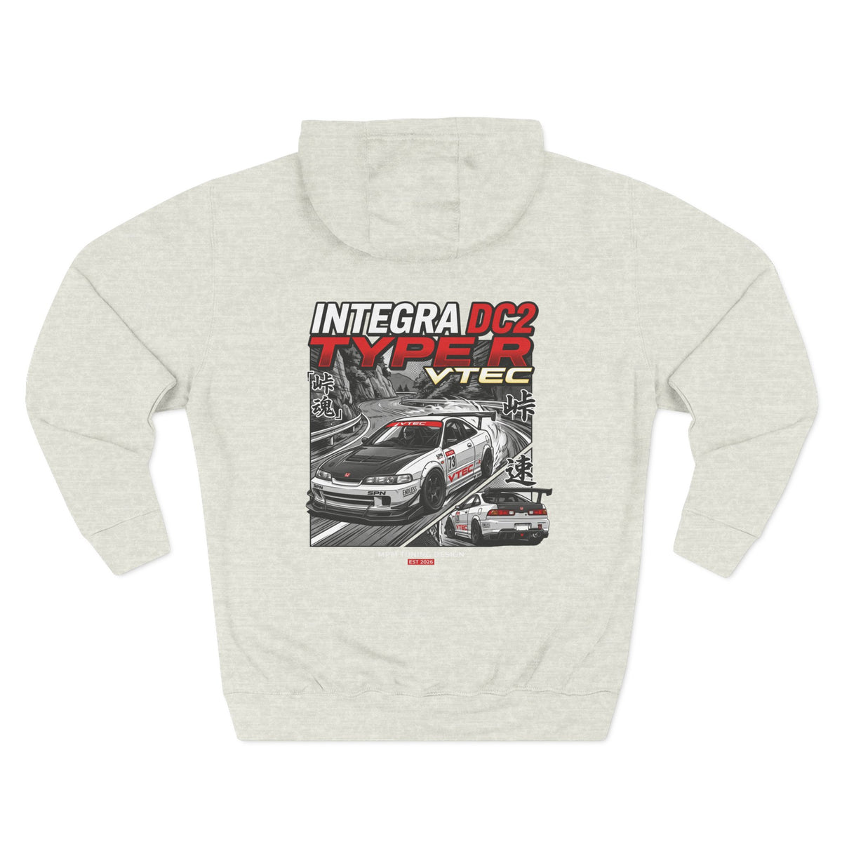 Honda Integra DC2 Type R VTEC Hoodie — Racing Graphic Fleece | MPM Tuning Design