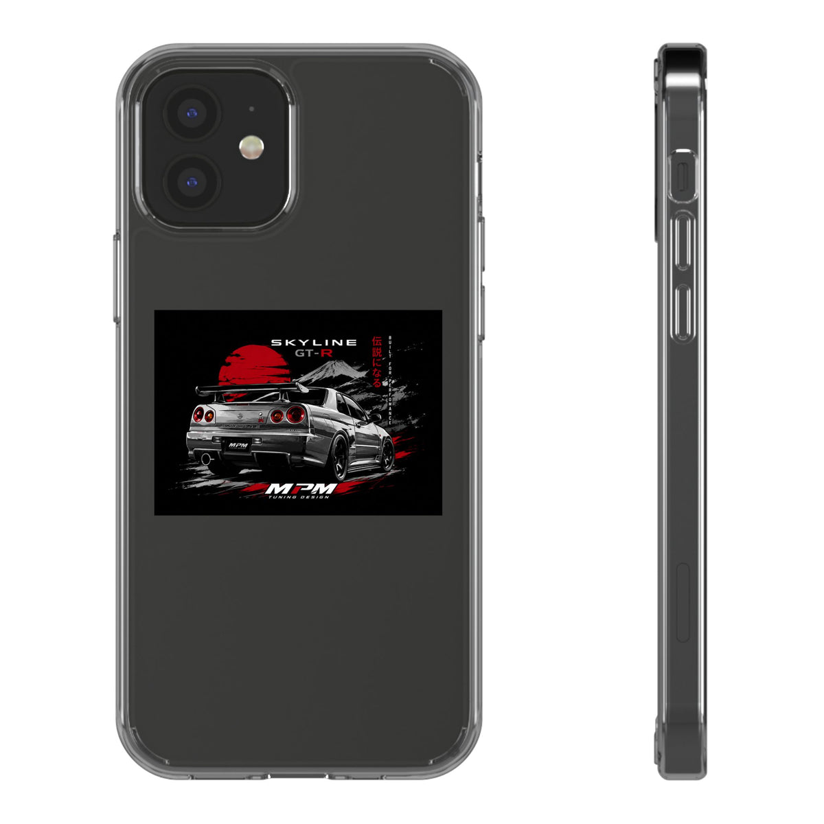 Clear Phone Case — Nissan Skyline GT-R Racing Car Graphic | MPM Tuning Design