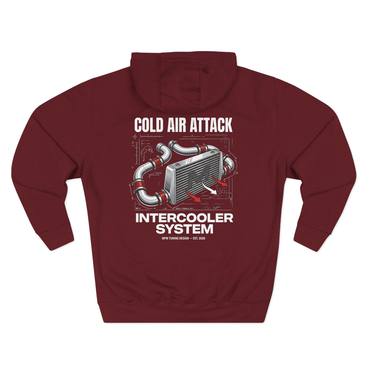 Cold Air Attack Hoodie — Intercooler Graphic JDM Fleece | MPM Tuning Design