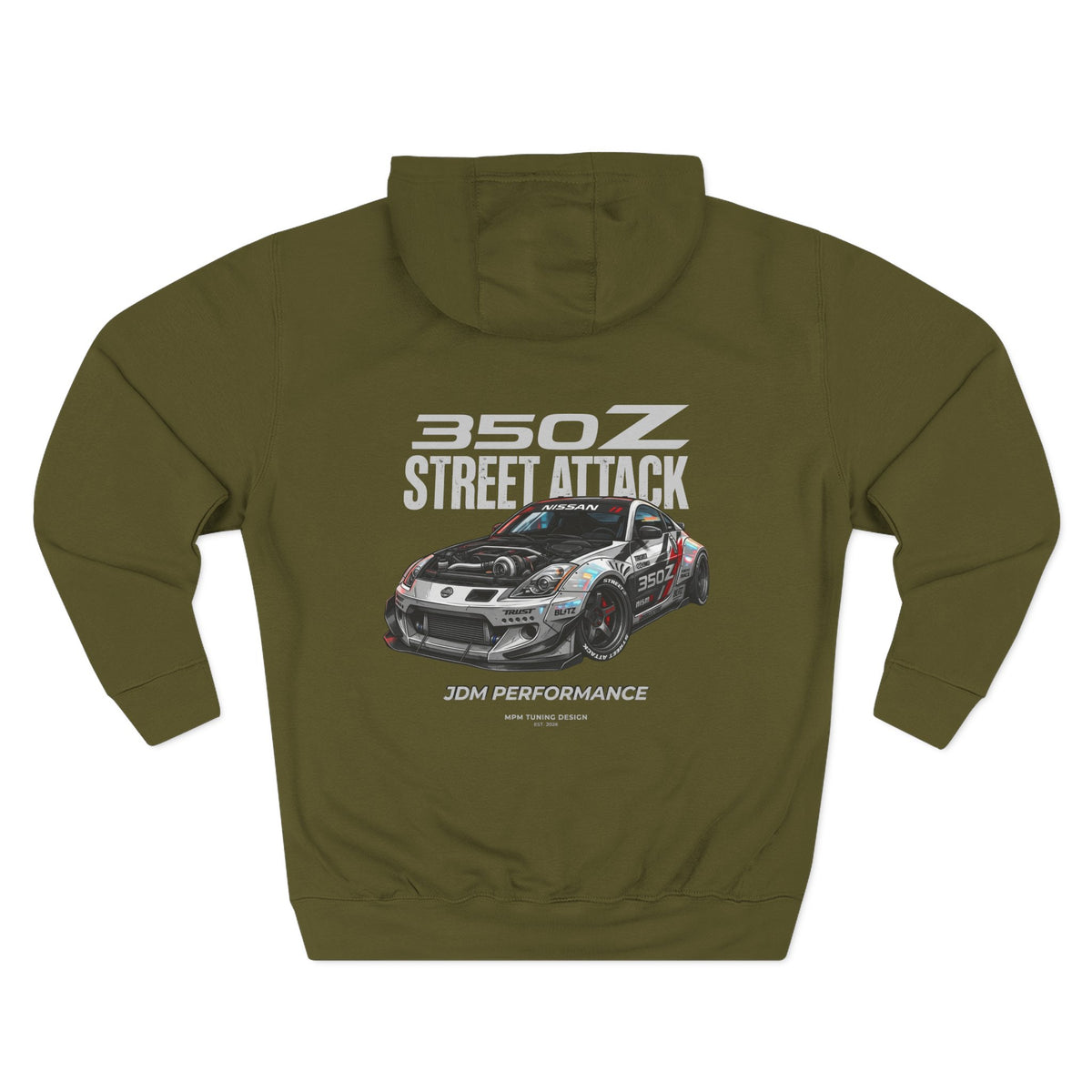 Nissan 350Z Street Attack Hoodie — JDM Racing Car Graphic Fleece | MPM Tuning Design