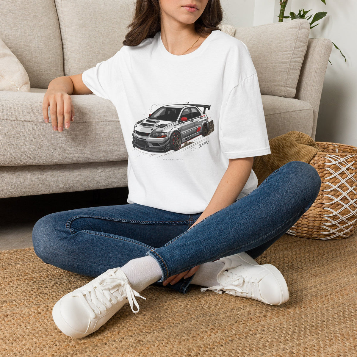Rally Evo Car T-Shirt — Racing Mitsubishi Lancer Graphic Tee | MPM Tuning Design