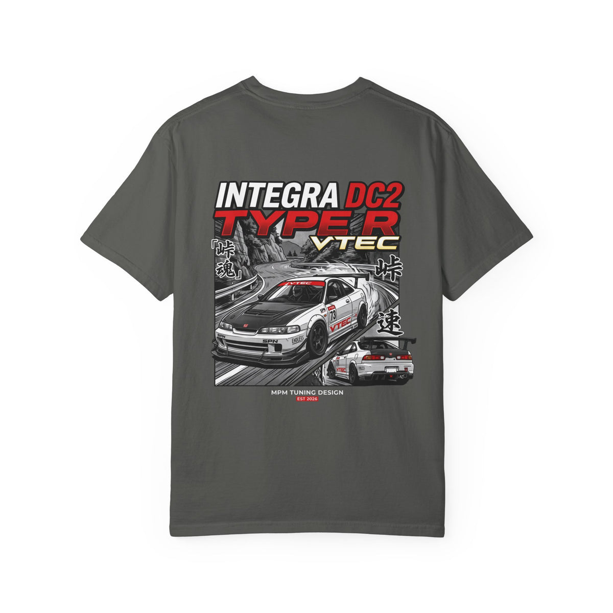 Honda Integra DC2 Type R VTEC Racing T-Shirt — JDM Car Graphic Tee | MPM Tuning Design