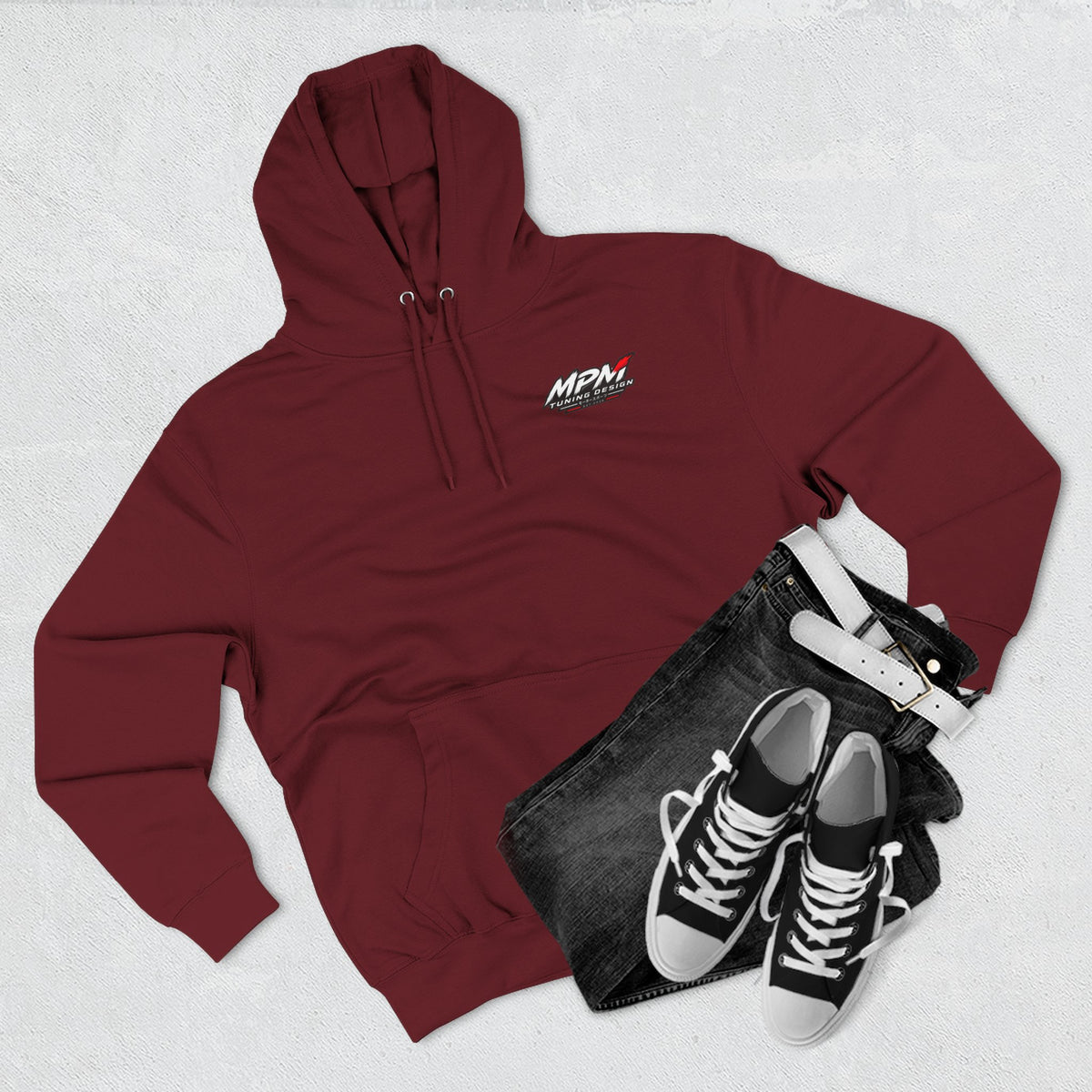 Brake System Hoodie — Stop Late Automotive Graphic Fleece | MPM Tuning Design