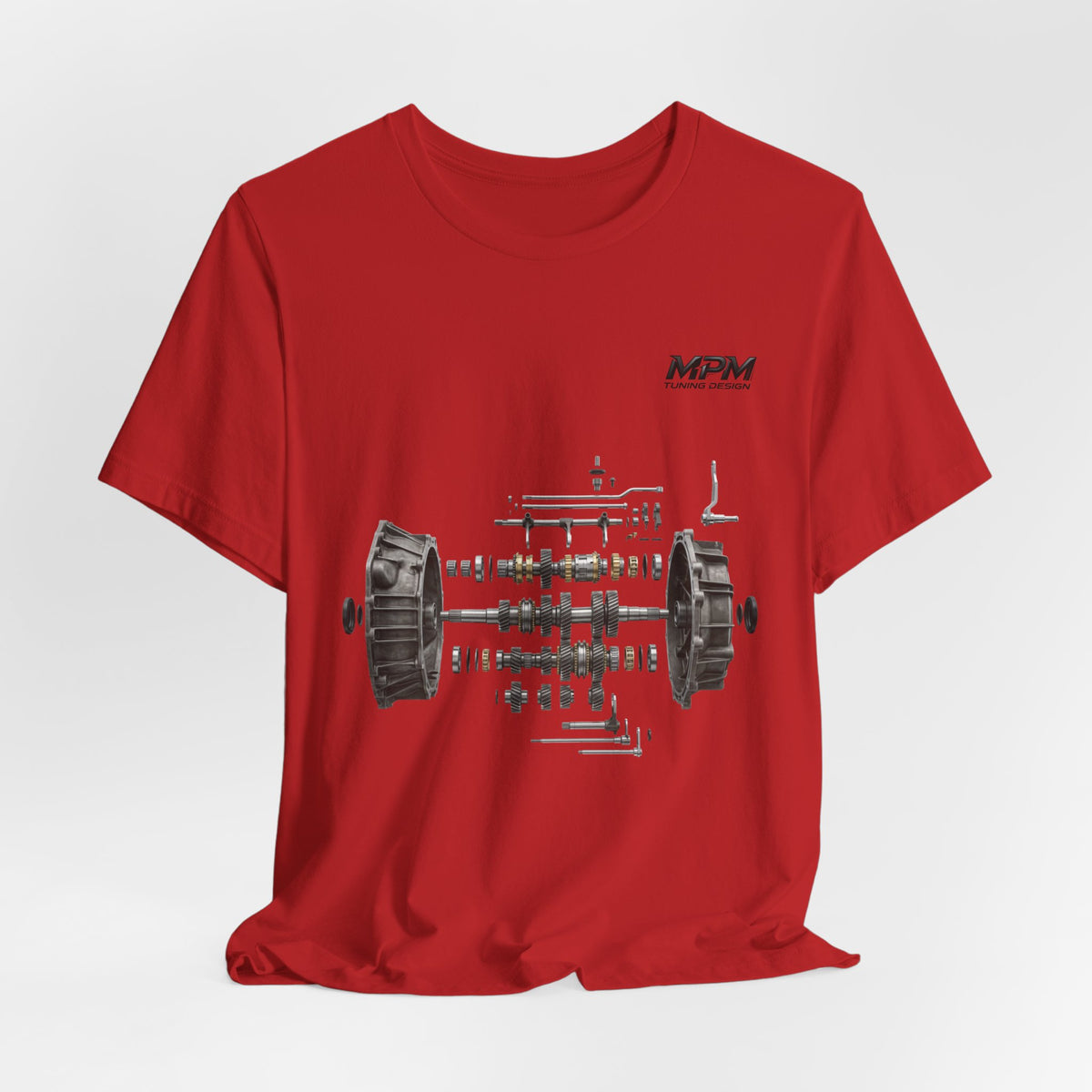Engine Blueprint Graphic Tee — Mechanical Schematic T-Shirt | MPM Tuning Design