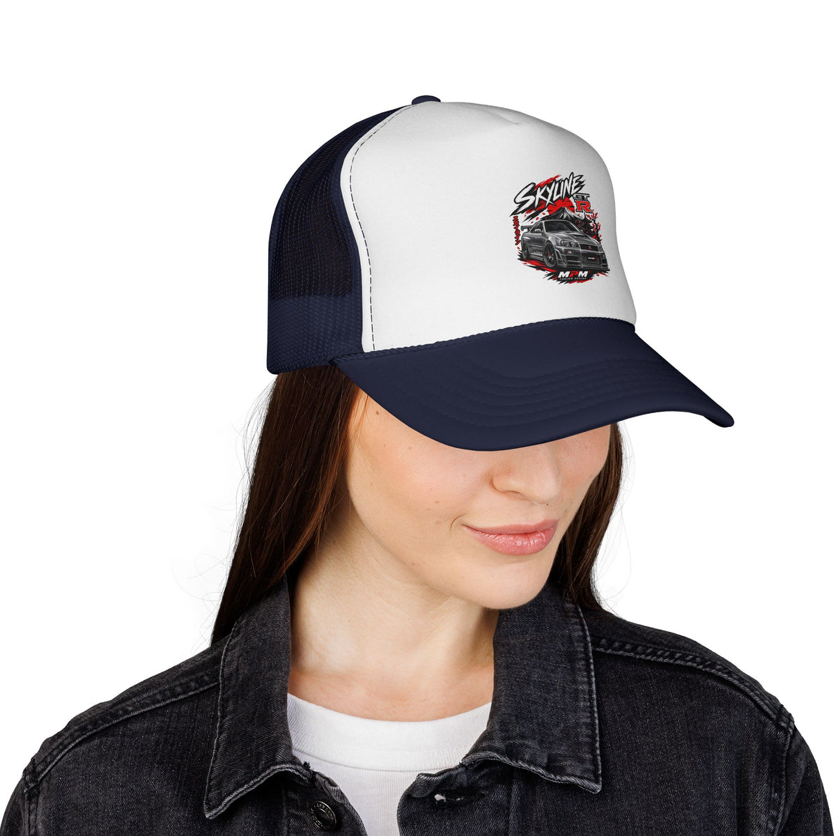 Nissan Skyline GTR Trucker Cap — JDM Car Snapback Hat | MPM Tuning Design