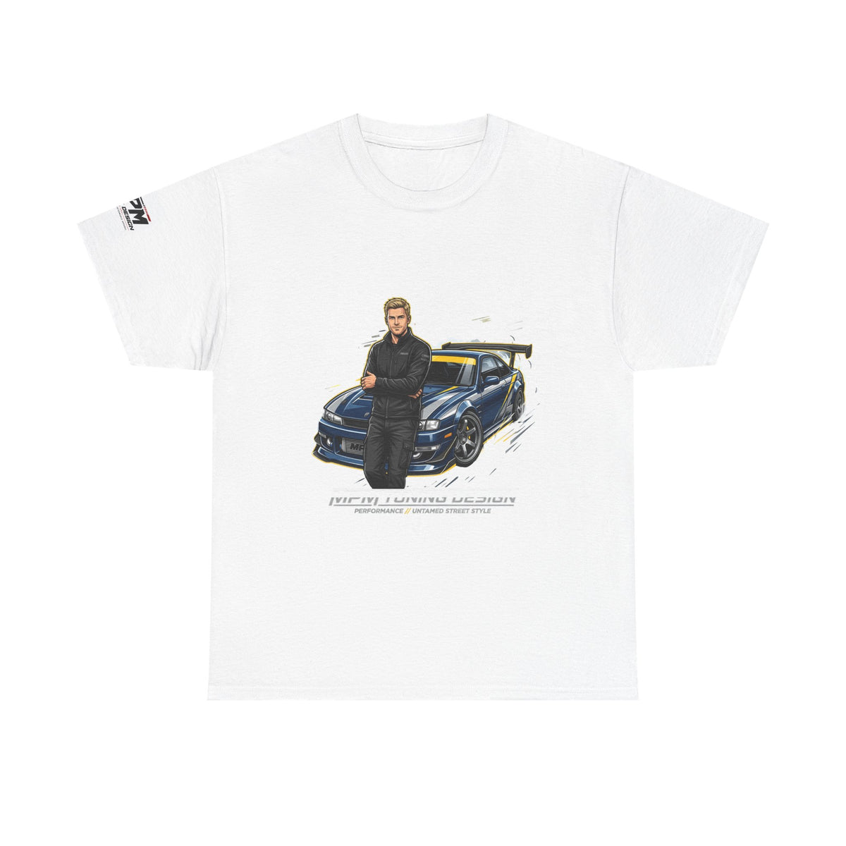 Racer & Skyline Tee — JDM Car Enthusiast Graphic T-Shirt | MPM Tuning Design