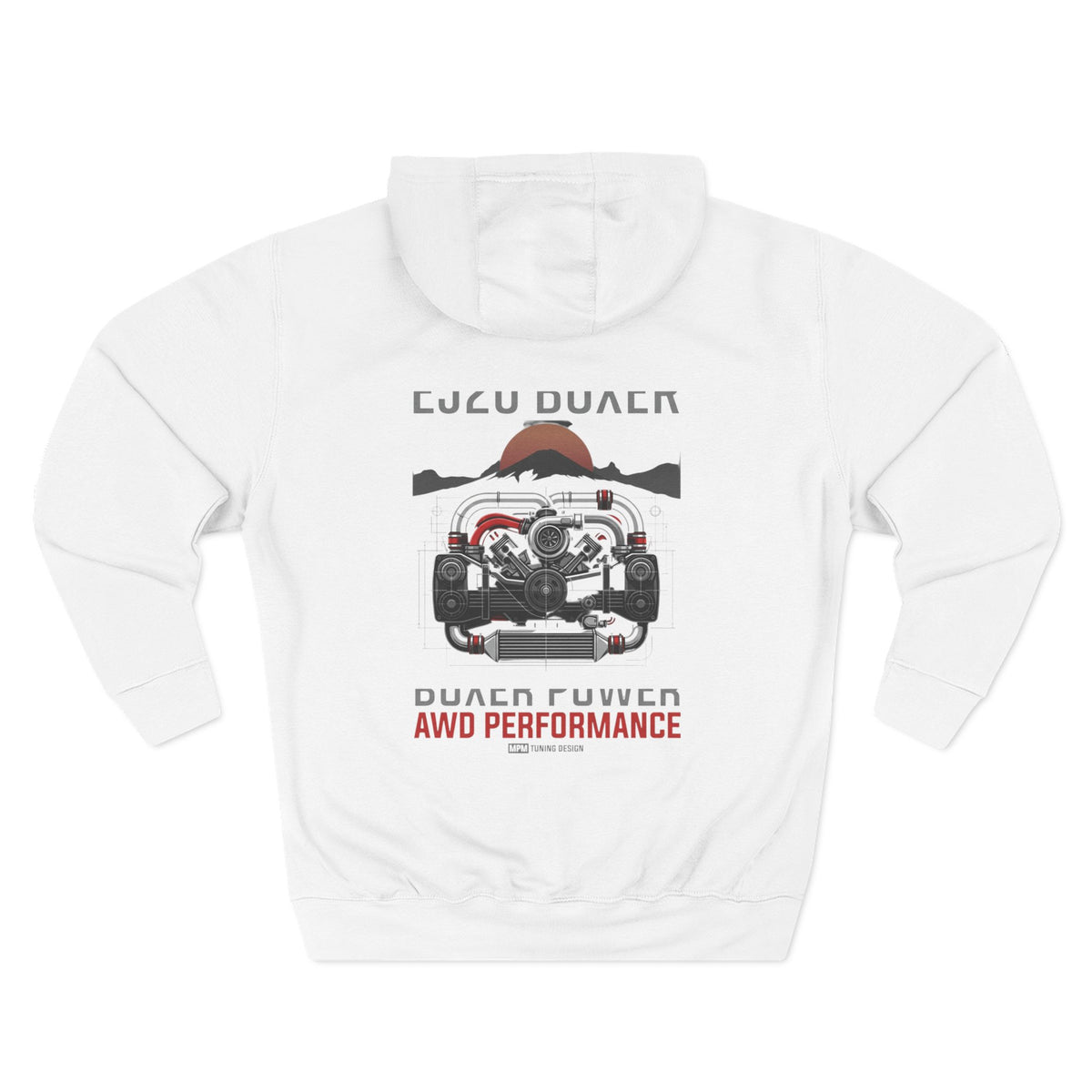Rugged AWD Performance Hoodie — Off-Road Engine Graphic Fleece | MPM Tuning Design