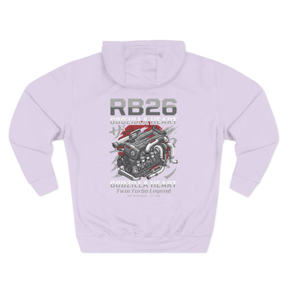 RB26 Engine Illustration Hoodie — JDM Racing Fleece Pullover | MPM Tuning Design