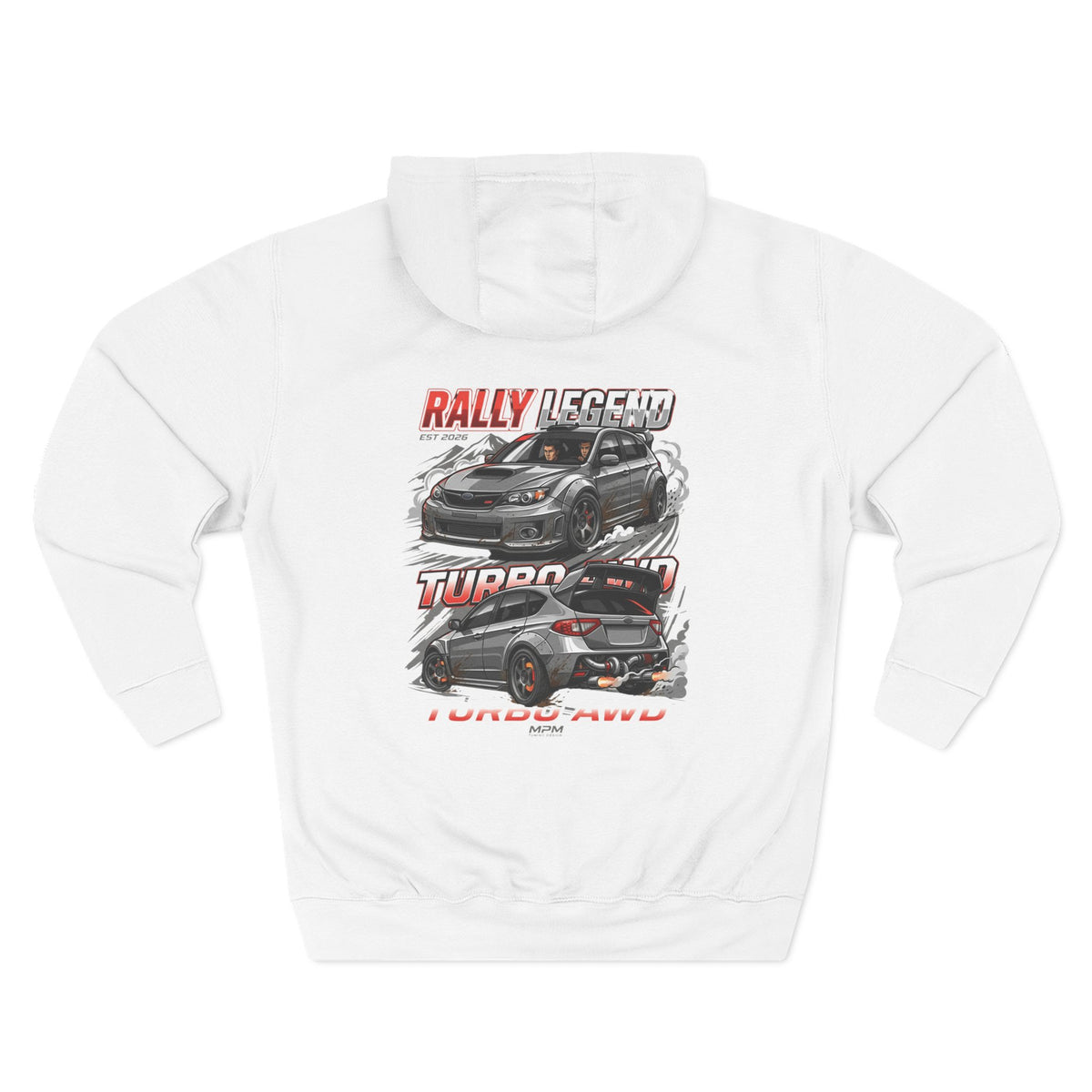 Rally Turbo Hoodie — Racing Car Graphic Fleece Pullover | MPM Tuning Design