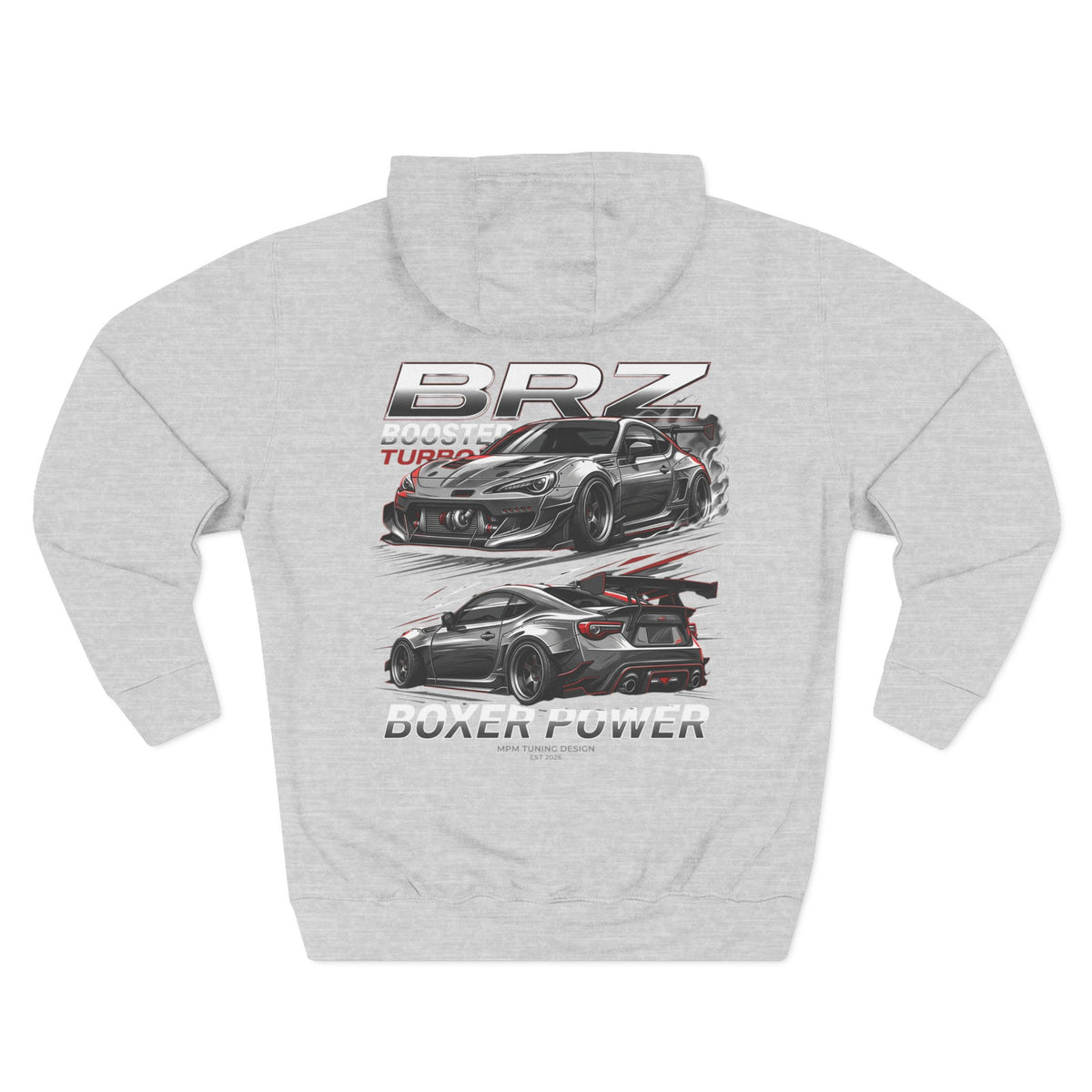 BRZ Twin Turbo Racing Hoodie — Dual Power Car Graphic Fleece | MPM Tuning Design