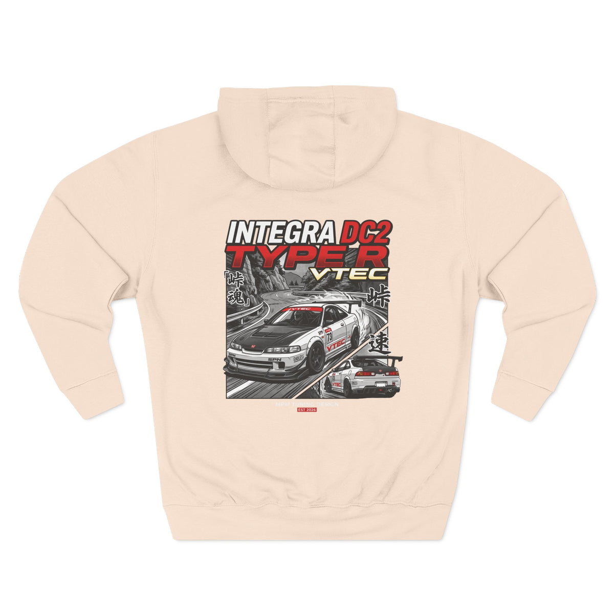 Honda Integra DC2 Type R VTEC Hoodie — Racing Graphic Fleece | MPM Tuning Design