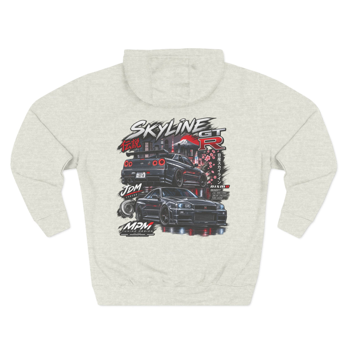 Nissan Skyline GT-R Racing Hoodie — JDM Tribute Fleece Pullover | MPM Tuning Design