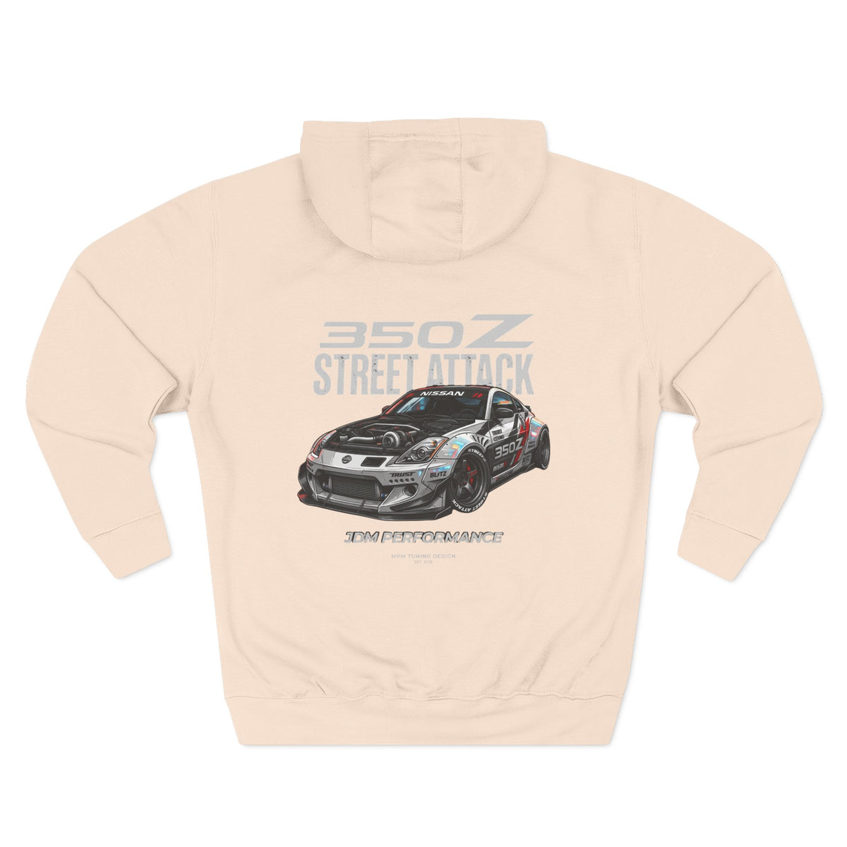 Nissan 350Z Street Attack Hoodie — JDM Racing Car Graphic Fleece | MPM Tuning Design