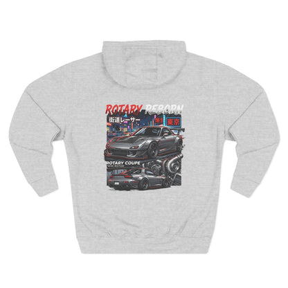 Mazda RX-7 Rotary Coupe Fleece Hoodie — JDM Racing Graphic | MPM Tuning Design