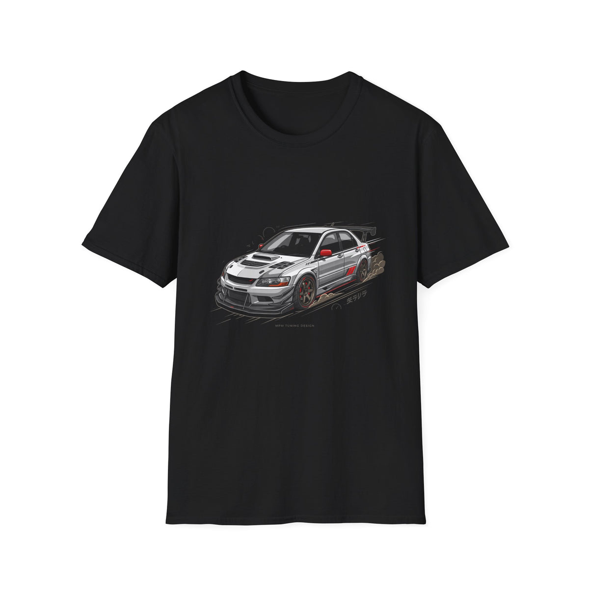 Rally Evo Car T-Shirt — Racing Mitsubishi Lancer Graphic Tee | MPM Tuning Design