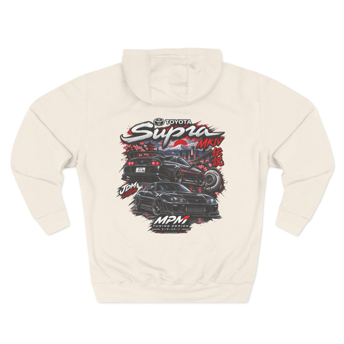 Toyota Supra MK4 Racing Hoodie — JDM Car Graphic Fleece Pullover | MPM Tuning Design