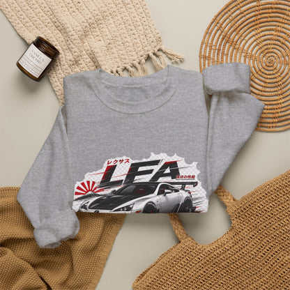 JDM Racing Car Crewneck Sweatshirt — LEA Sports Car Graphic | MPM Tuning Design