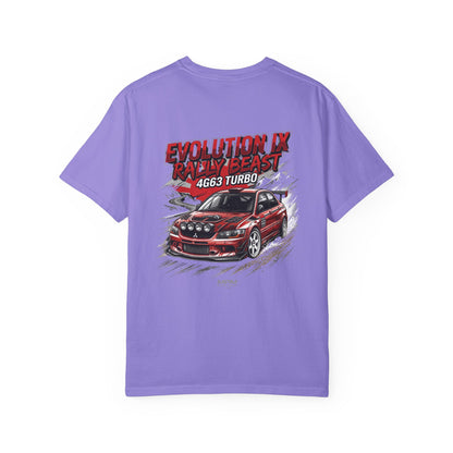 Mitsubishi Evolution IX Rally Beast T-Shirt — 4G63 Turbo JDM Graphic Tee | MPM Tuning Design
