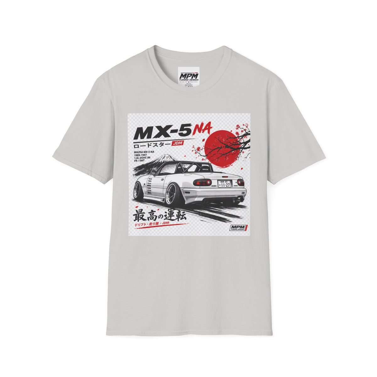 Mazda MX-5 NA Retro Racing T-Shirt — Japanese Sun Track Day Tee | MPM Tuning Design