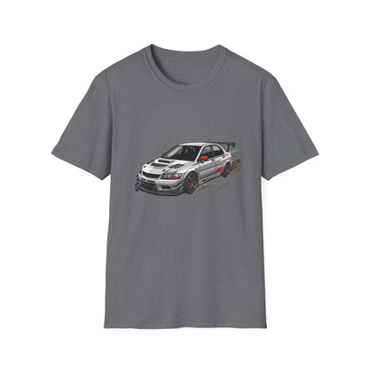 Rally Evo Car T-Shirt — Racing Mitsubishi Lancer Graphic Tee | MPM Tuning Design