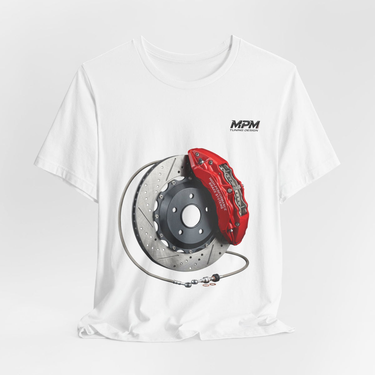 Brake Caliper Graphic Tee — Motorsport Disc Brake T-Shirt | MPM Tuning Design