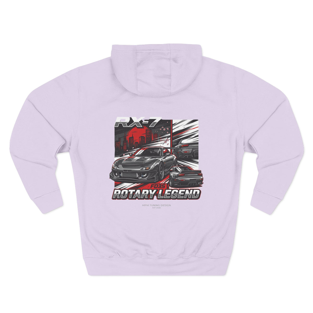 Rotary Legend Graphic Hoodie — JDM Wankel Engine Car Fleece | MPM Tuning Design