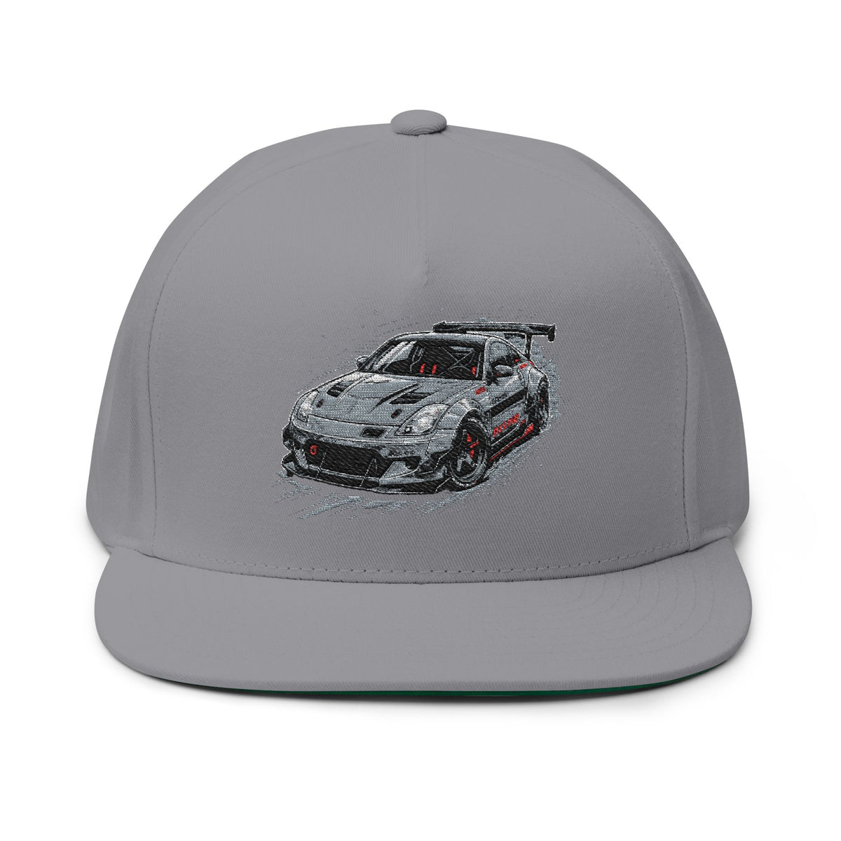 Racing Car Embroidered Flat Bill Cap — JDM Drift Snapback | MPM Tuning Design
