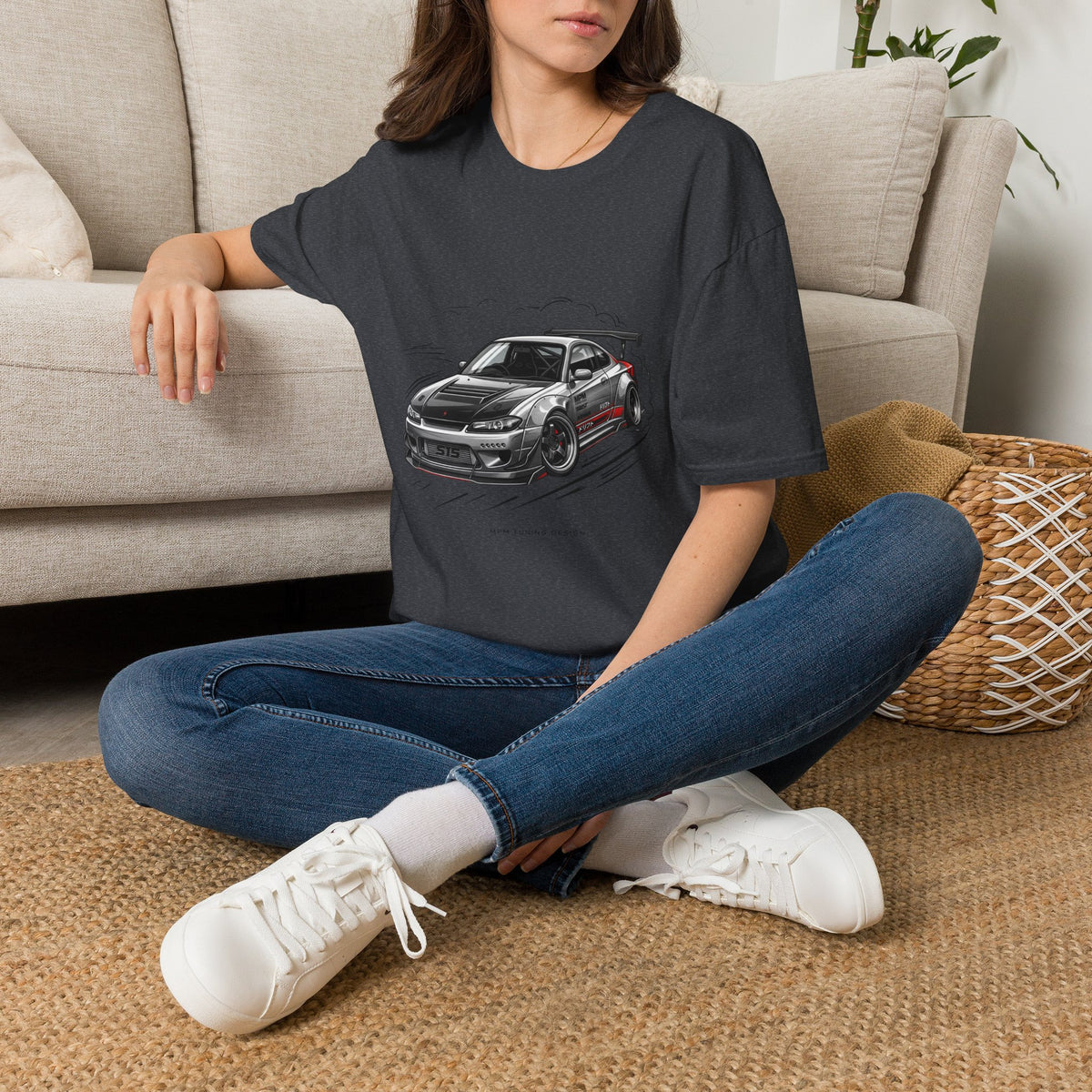 Car Drift T-Shirt — Black Sports Coupe Illustration Tee | MPM Tuning Design