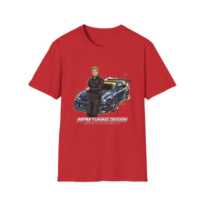 Racing Legend T-Shirt — Illustrated Driver with Performance Sports Car | MPM Tuning Design
