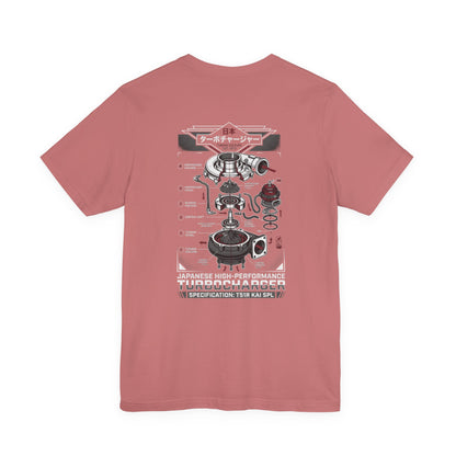 Turbocharger Diagram T-Shirt — Engine Blueprint Graphic Tee | MPM Tuning Design