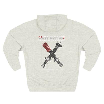 Auto Coil &amp; Strut Hoodie — Racing Suspension Graphic Fleece | MPM Tuning Design