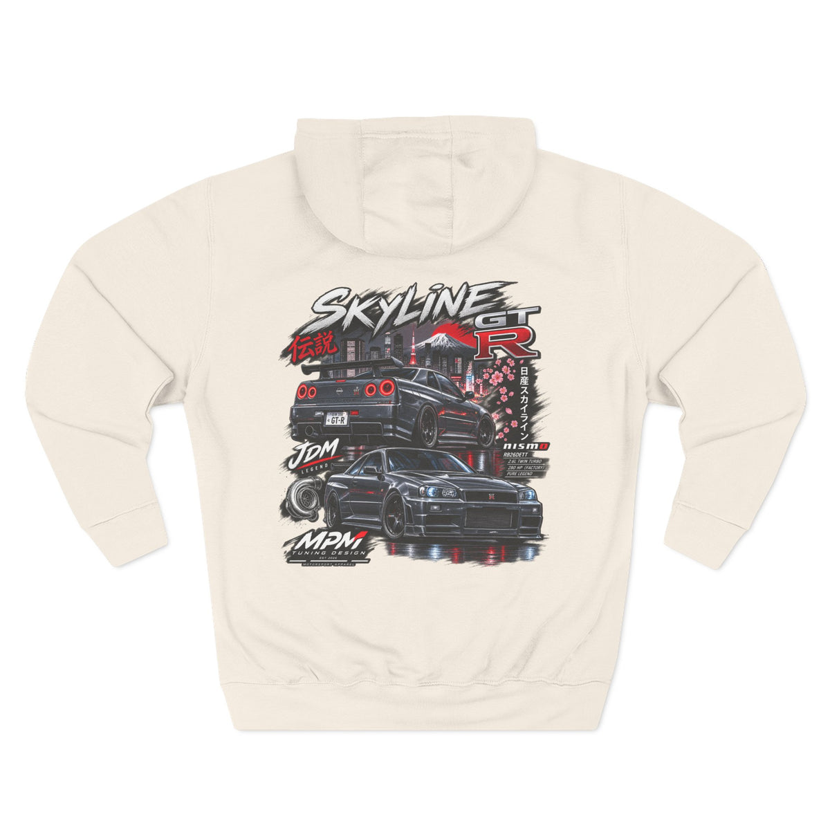 Nissan Skyline GT-R Racing Hoodie — JDM Tribute Fleece Pullover | MPM Tuning Design