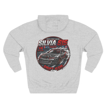 Nissan Silvia S15 Drift Icon Hoodie — JDM Racing Car Graphic Fleece | MPM Tuning Design